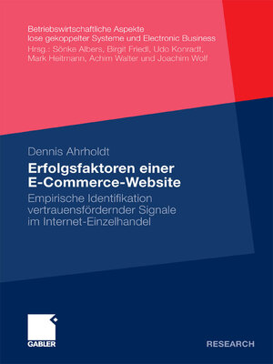 cover image of Erfolgsfaktoren einer E-Commerce-Website